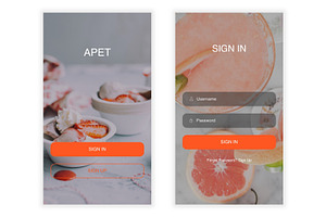 Food Order & Delivery UI Kit XD