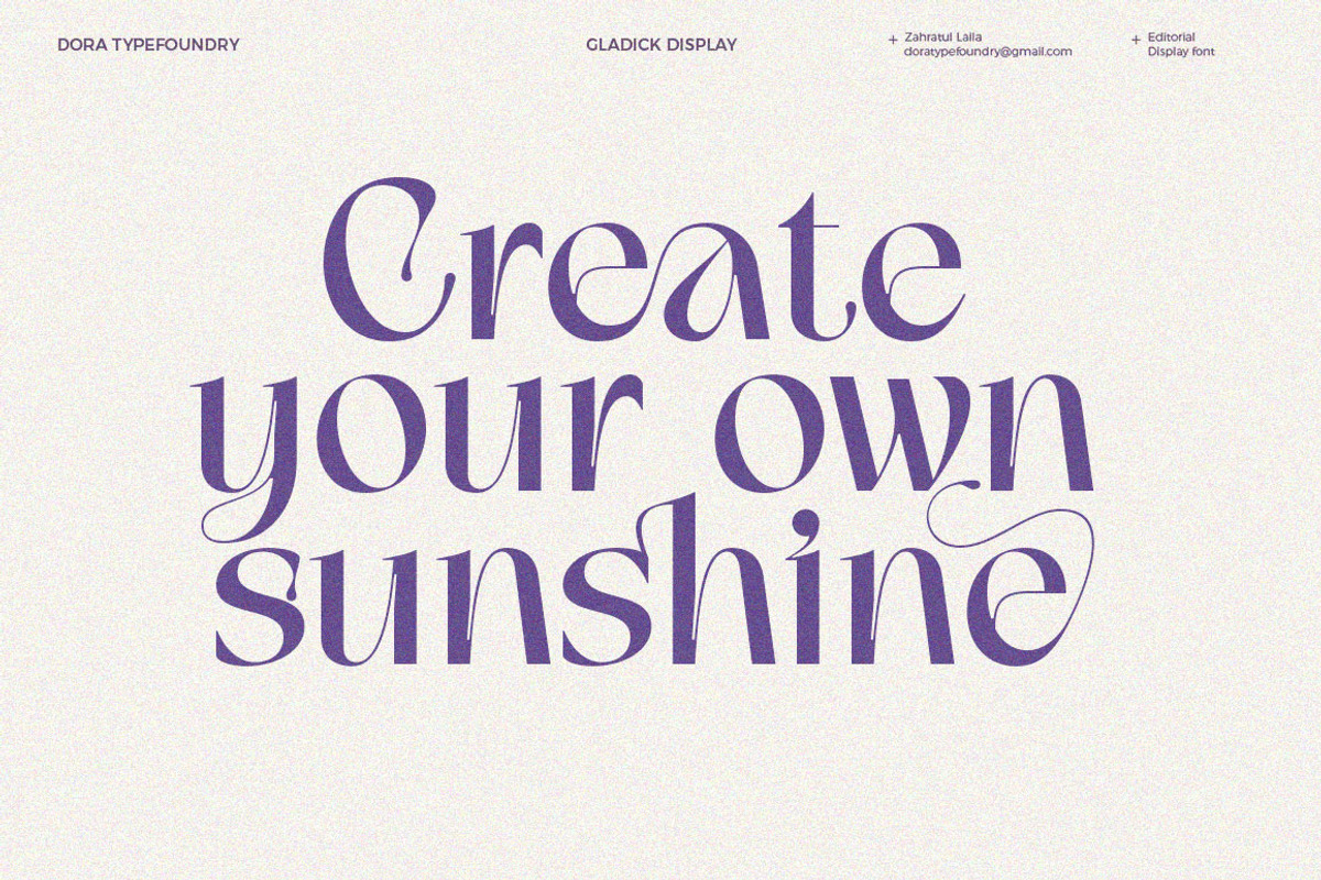Gladick - Modern Typeface, a Serif Font by Dora Typefoundry (Photo 9 of 28)