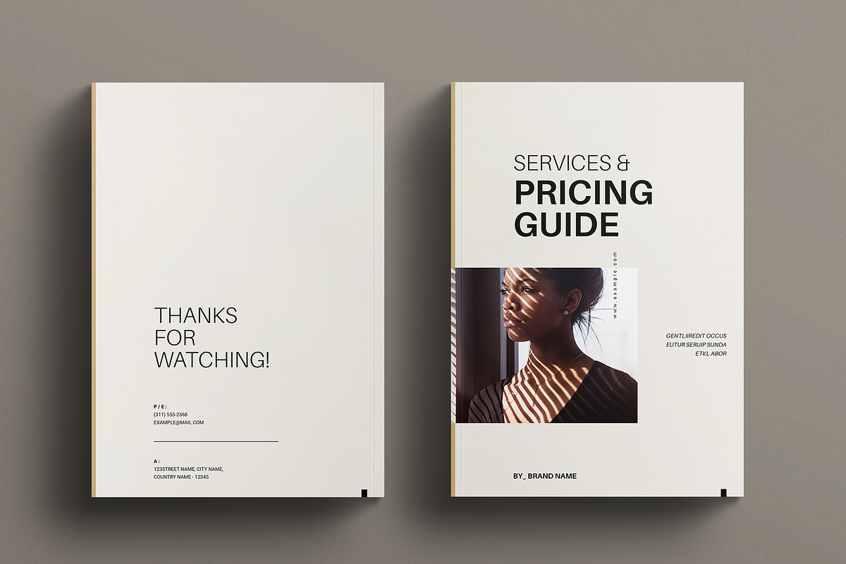 Service & Pricing Guide Template, a Brochure Template by E-Type
