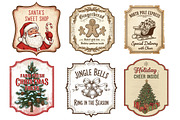 Vintage Christmas Labels Sublimation, an Illustration by Dream Creation (Thumbnail 4 of 8)