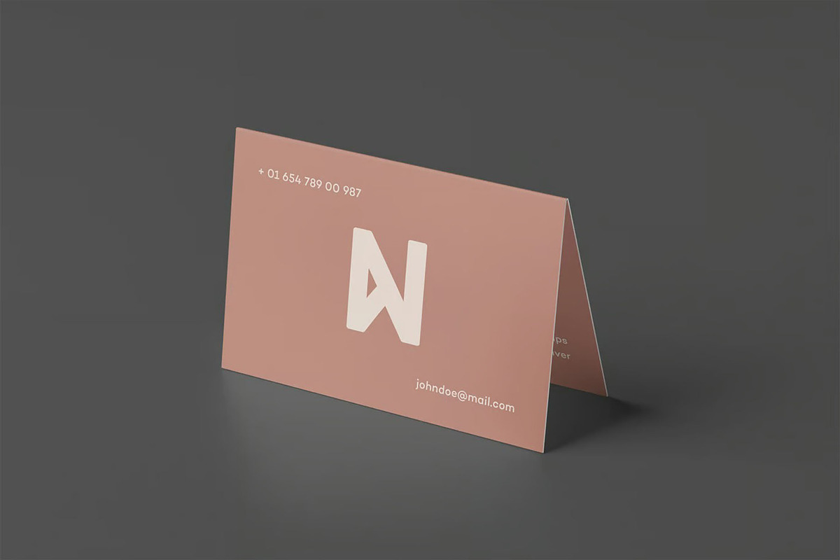 Bi-Fold Business Card Mock-up, an Advertising Mockup by zippypixelstudio (Photo 8 of 11)