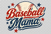 Retro Baseball Mama PNG Tshirt Sport, a Sport Illustration by SugarCloudStudioArt (Thumbnail 6 of 6)