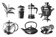 Hand drawn tea drink sketches, a Food Illustration by Akimo Mia (Thumbnail 2 of 2)