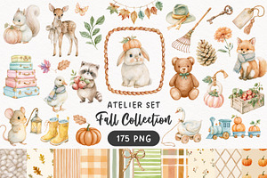 Fall Nursery Atelier Clipart Bundle