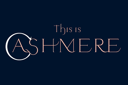 Cashmere. Beautiful new serif font