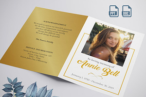 funeral program printing template