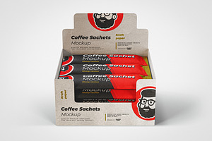 Kraft Paper Coffee Sachets Mockup