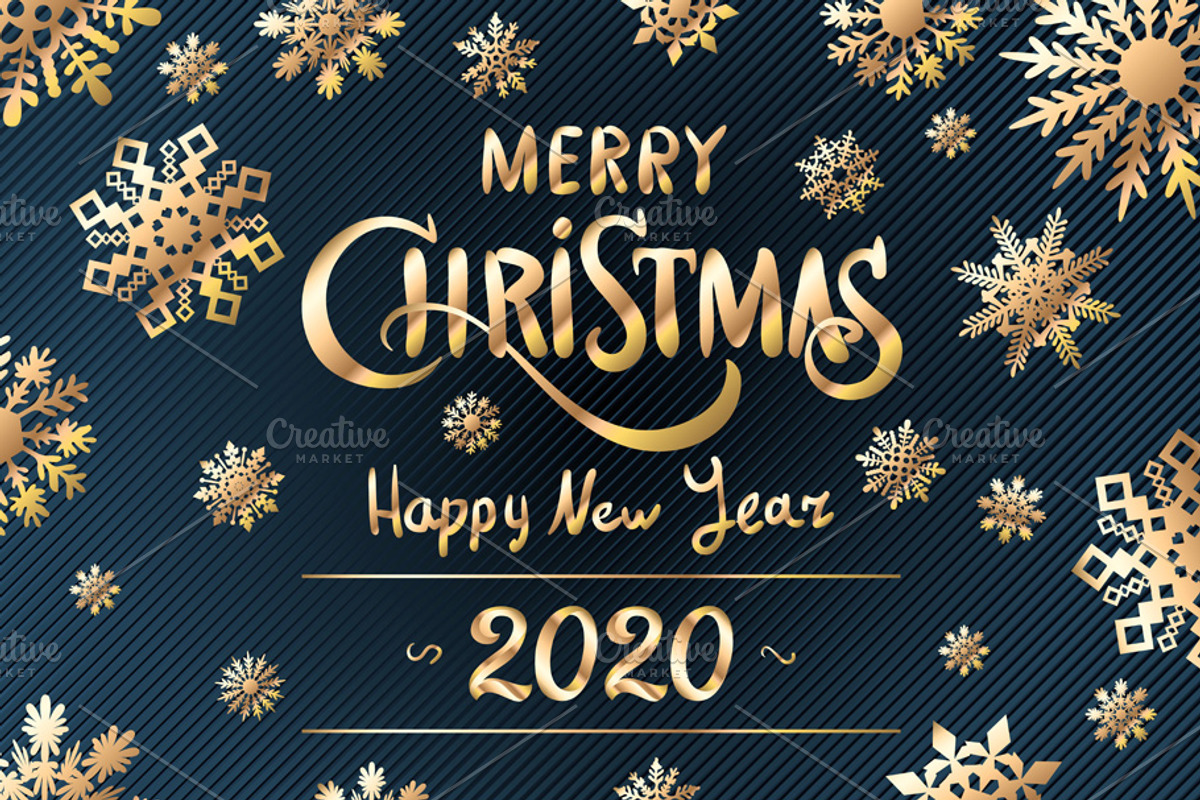 Merry Christmas Happy New Year 2020, a Background Graphic by Rommeo79