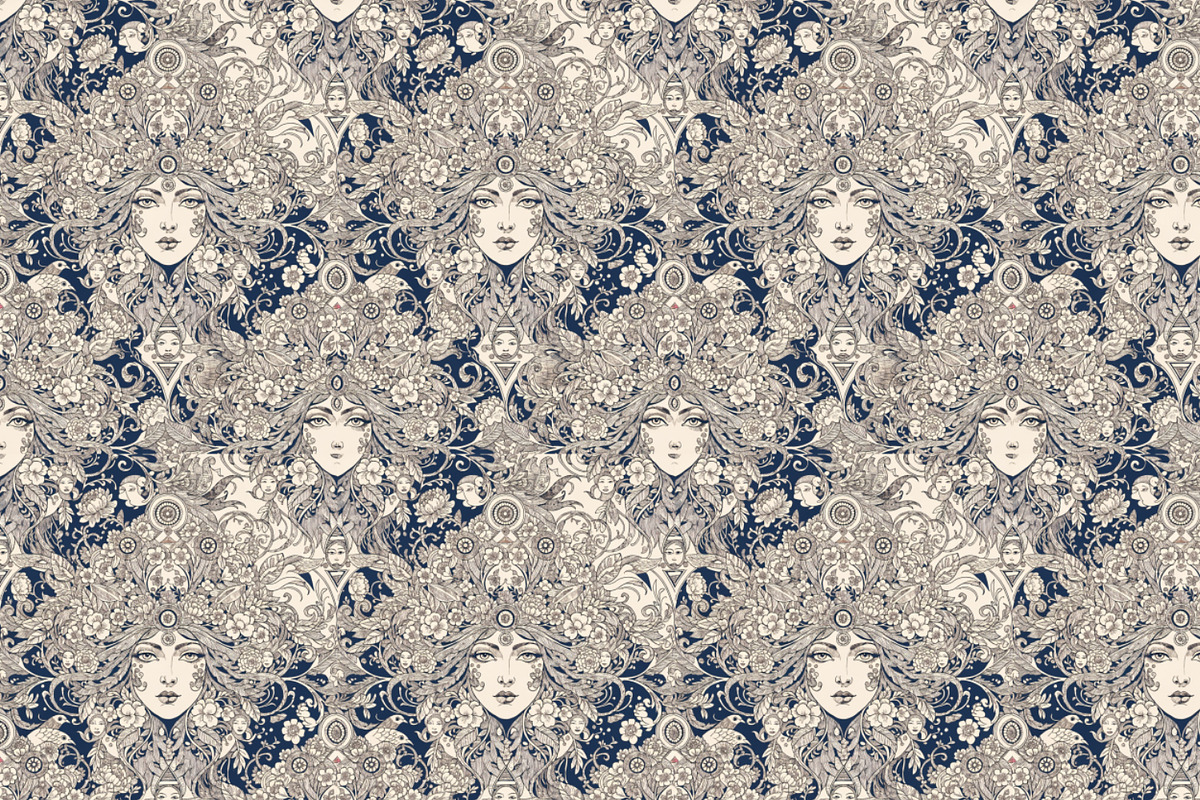 Art Nouveau Seamless Pattern Set, a Pattern Graphic by Designs by Helen Trupak (Photo 7 of 8)