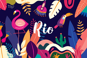 Jungle Animals cute collection, an Animal Illustration by MoleskoStudio