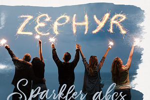 Sparklers Alphabet Photo Overlays