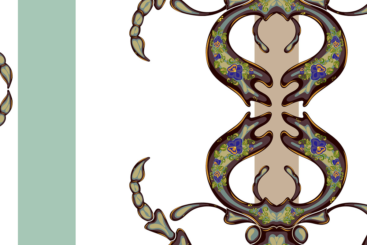 Ornamental Beetle Stripe Vector, a Pattern Graphic by NayaChu (Photo 7 of 8)