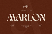 Marlon Elegant Serif Font Typeface