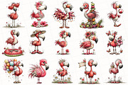 Whimsical Summer Flamingo Clipart, an Illustration by OK Design (Thumbnail 3 of 6)