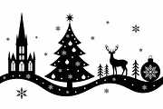Christmas silhouette illustration, an Illustration by Amazin_art (Thumbnail 13 of 21)