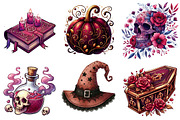 Burgundy & Halloween Sublimation png, an Illustration by Watercolor design (Thumbnail 3 of 5)