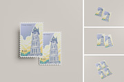 Postage Stamps mockup, a Print Template by simuradi (Thumbnail 1 of 5)