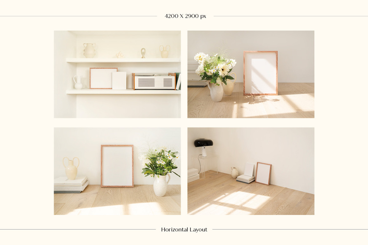 Interior Frame Mockup Bundle, a Print Template by LOPEstudio (Photo 3 of 11)