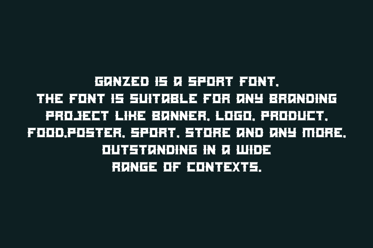 Ganzed - Italic & Sport Font Duo, a Serif Font by QR Design Studio (Photo 5 of 8)