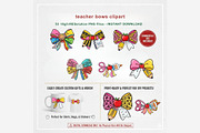 Teacher Bows Clipart Bundle, a Seasonal Illustration by Tanya Kart (Thumbnail 12 of 13)
