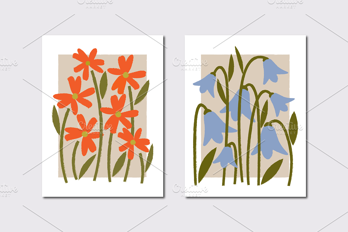 FLOWER POSTER SET (6 ILLUSTRATIONS), a Decorative Illustration by Bonfloret Studio (Photo 3 of 8)