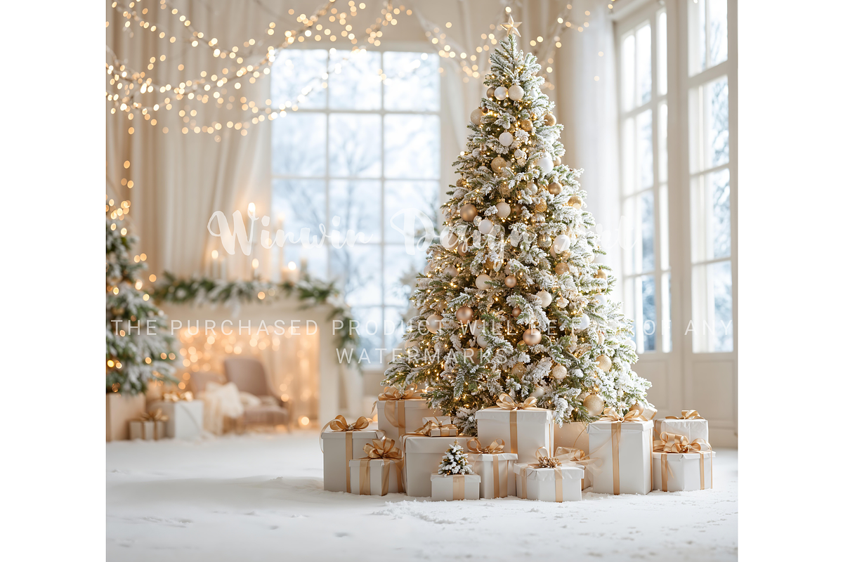 White Christmas Digital Backdrop, a Background Photo by Winwin Design Art (Photo 5 of 9)