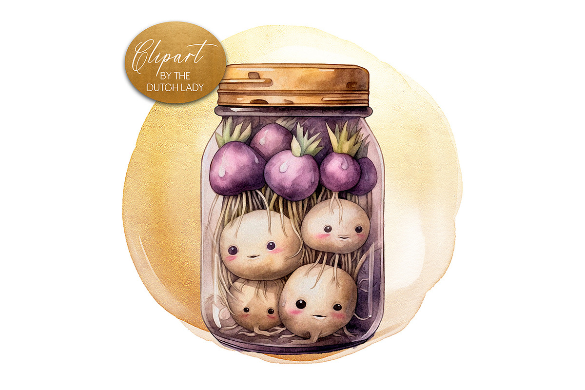 Preserved Vegetables Clipart Set, a Food Illustration by The Dutch Lady Designs (Photo 3 of 7)