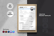Resume | Indd, Eps, Psd, Word, Docx, a Resume Template by Spark_Creative (Thumbnail 1 of 4)