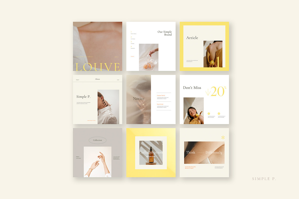 Louve Palette Pack, a Social Media Template by Simple P. (Photo 5 of 10)