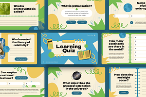 Learning Quiz PowerPoint, a Presentation Template by YossyOneStd