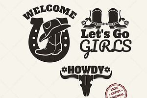 Howdy Western SVG Bundle Let's Go, a Graphic by TanchaArt