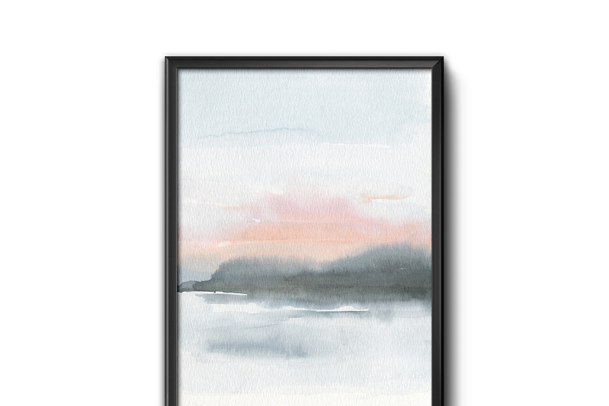 Minimalist Watercolor Landscapes, a Background Graphic by Marmoris.Arts (Photo 6 of 23)