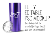 20oz Stainless Steel Straight Sided, a Product Mockup by SarahDesign (Thumbnail 3 of 8)