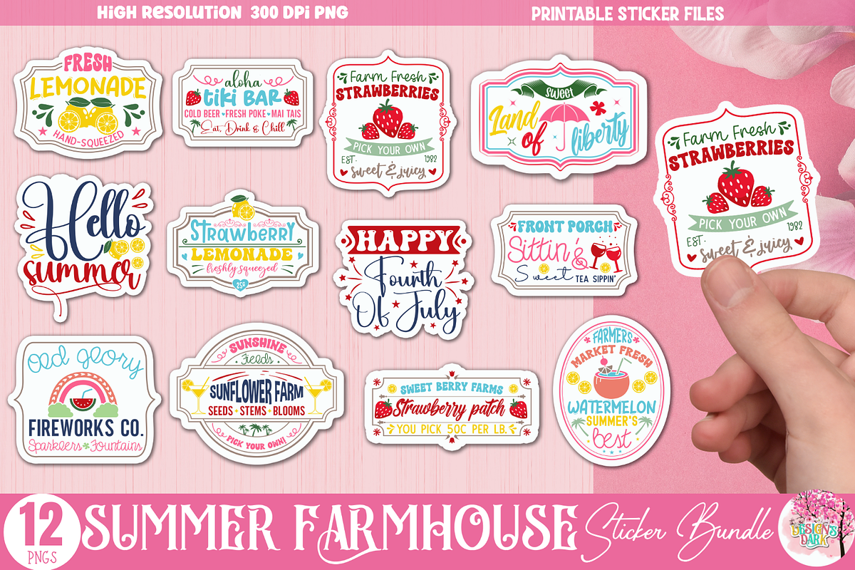 Summer farmhouse Sticker Bundle, an Object Graphic by Design's Dark (Photo 1 of 8)