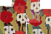 Folk art pattern poppy, sugar skull, a Pattern Graphic by NayaChu (Thumbnail 5 of 10)