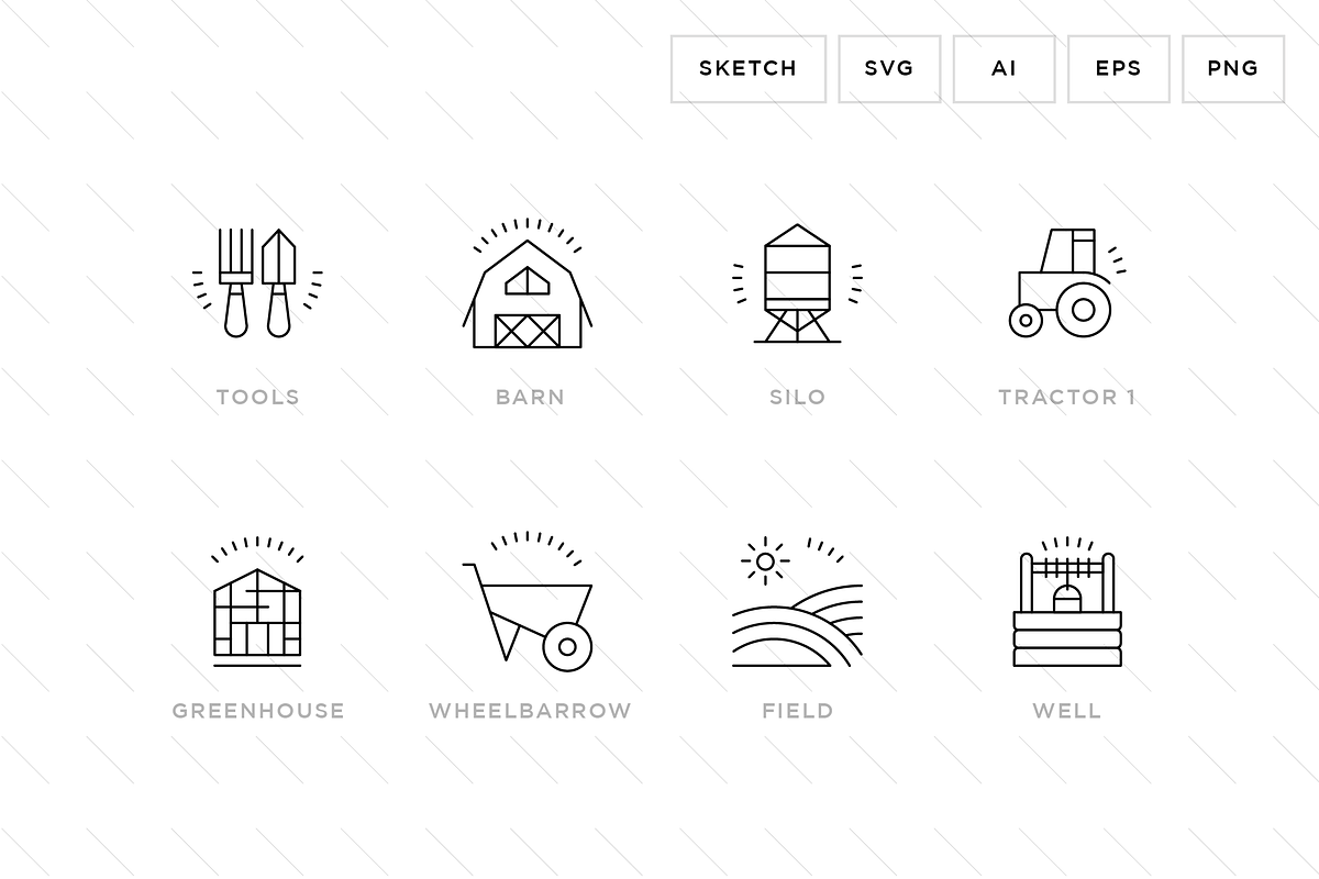 Gardening and Farming icons, an Outline Icon by Vineta Rendon (Photo 7 of 7)