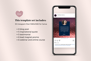 Rose Gold Chic Instagram Template