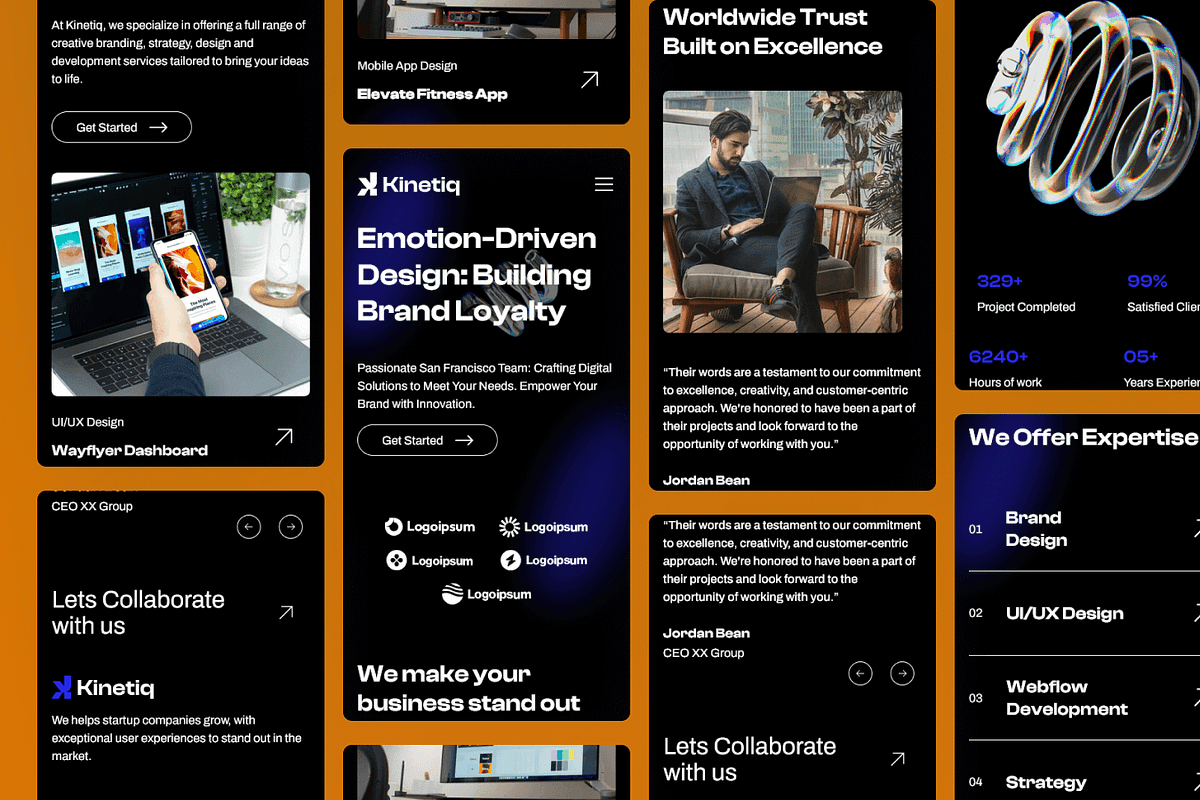 Kinetiq – Figma Template for Agency, an UI Kit Template by Flow Samurai Templates (Photo 4 of 5)
