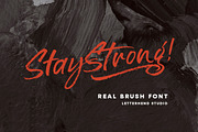 Stay Strong - Dry Brush Font, a Font by Letterhend Studio (Thumbnail 1 of 9)
