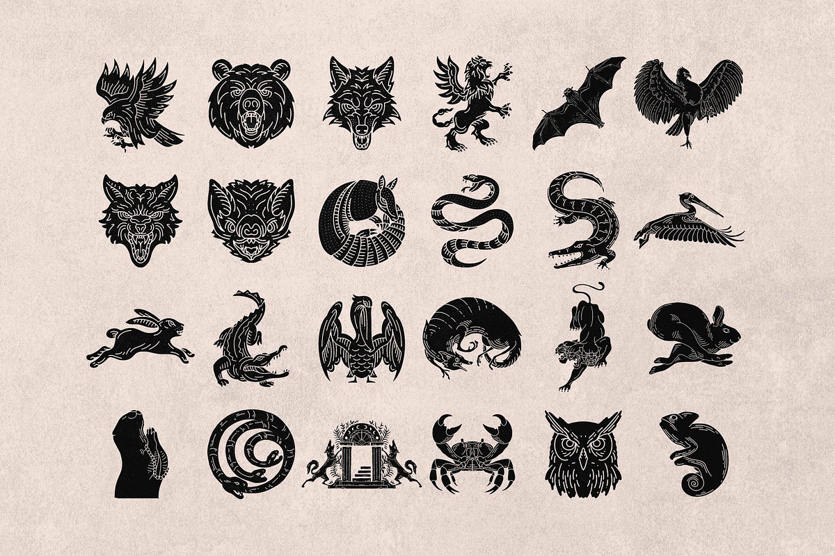 Beast Logo & Badge Pack, an Animal Illustration by Skilline Supply Co. (Photo 7 of 12)