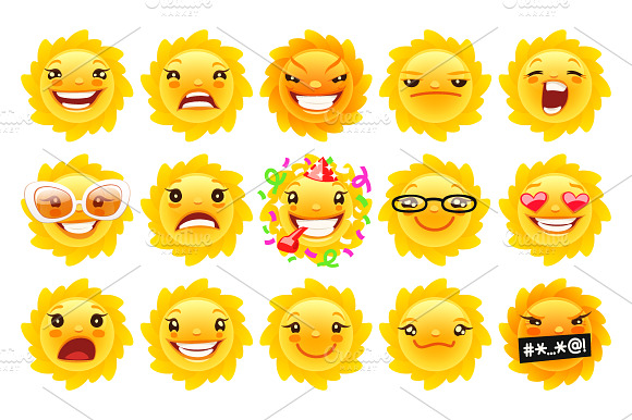 Funny Sun Emojis