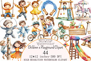 Watercolor Children’s Playground, a Seasonal Illustration by Design Market (Thumbnail 1 of 5)
