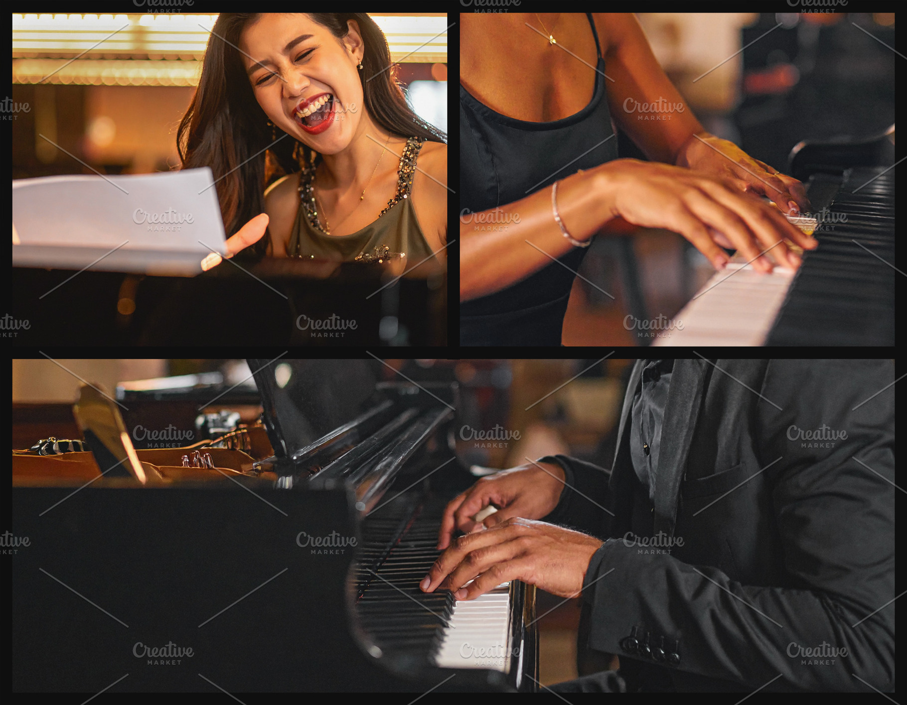 Pianists and singers photo collage composition, a Person Photo by DanFLCreativo