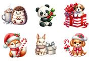 Cute Christmas Animals Clipart, a Graphic by CitraGraphics (Thumbnail 3 of 4)