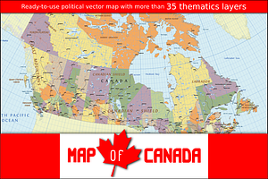 Vector Map Of Canada