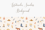 Western Cowboy Rodeo Seamless Patter, a Pattern Graphic by Pati Charm Studio (Thumbnail 3 of 7)