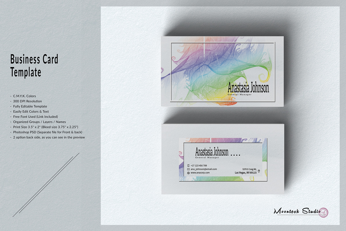 Business Card Template, a Business Card Template by Moontesk (Photo 1 of 5)
