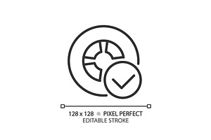 Vehicle tire safety pixel perfect, an Icon by IMG Visuals