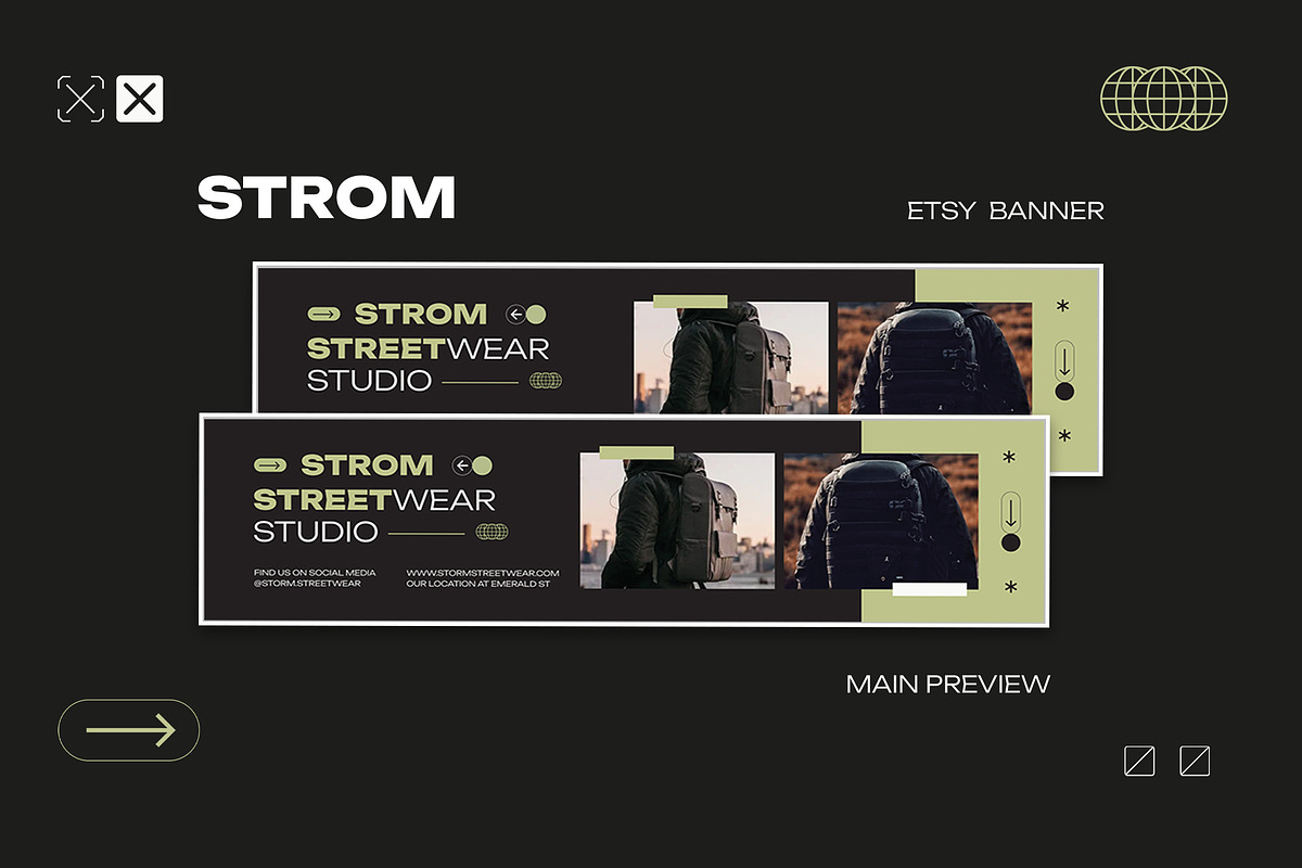 Strom - Etsy Banner, a Marketing Template by StreaksideStd (Photo 1 of 3)