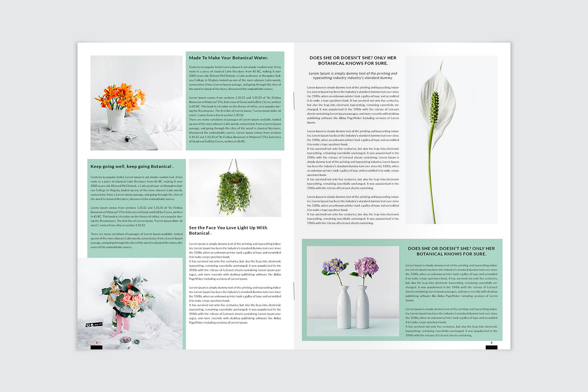 Botanical Newsletter Template, a Stationery Template by Amit Debnath (Photo 2 of 7)